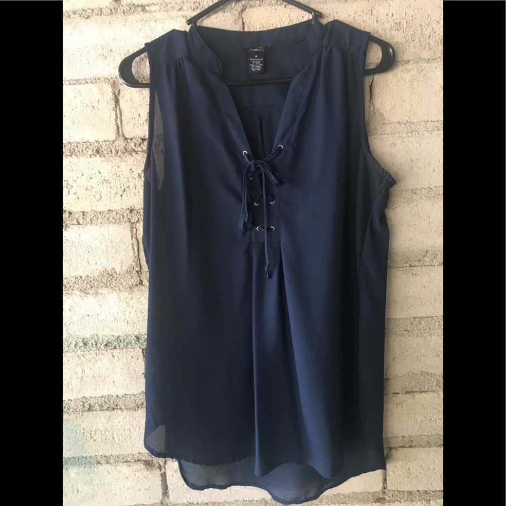🟪 Rue21 tie up front blouse - Picture 1 of 2